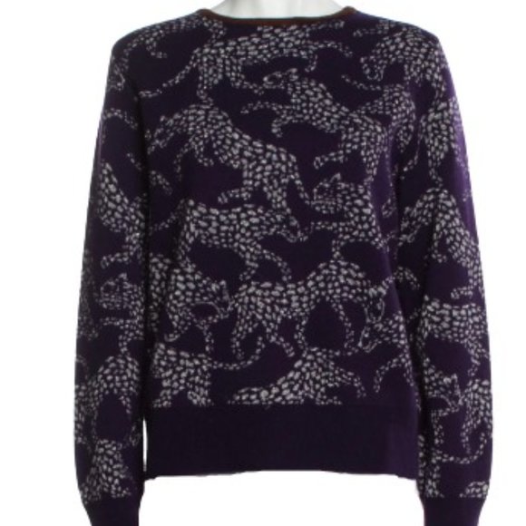 Dries Van Noten Sweaters - Dries Van Noten Cashmere Panther Pullover Sweater